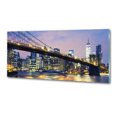 Sticlă printata bucătărie Podul Brooklyn