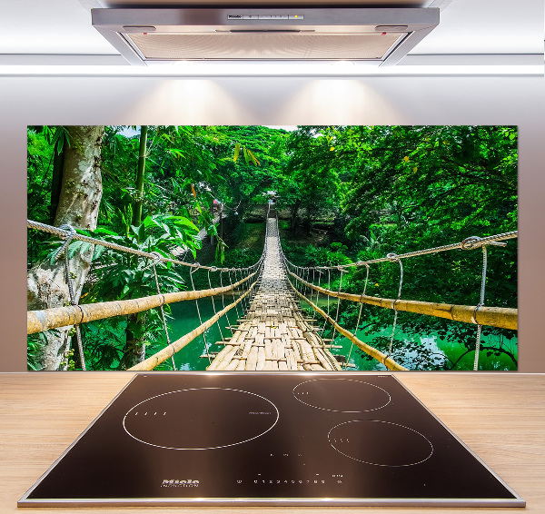 Panou sticlă decorativa bucătărie Cele mai multe Rainforest