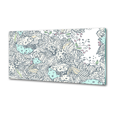 Sticlă pentru bucătărie model floral