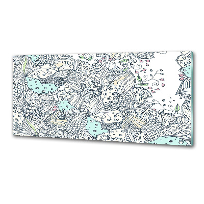 Sticlă pentru bucătărie model floral