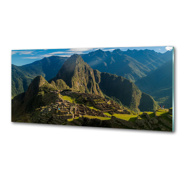 Panou sticla securizata bucatarie Ruinele de la Machu Picchu