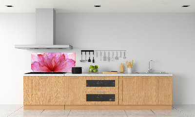 Sticlă pentru bucătărie floare roz