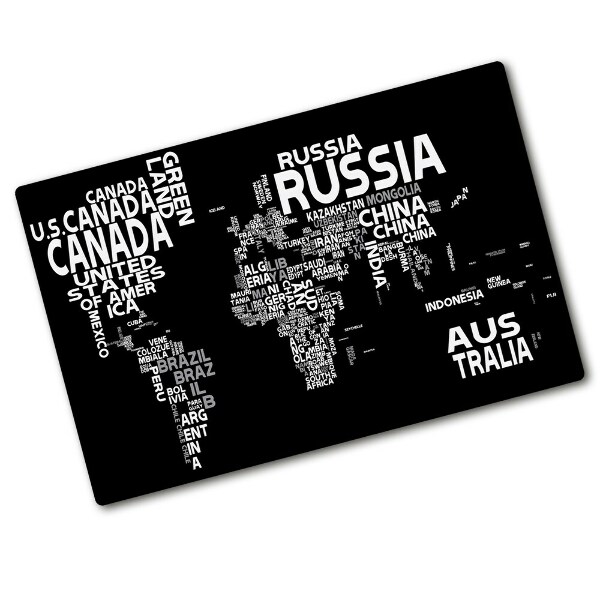 Tocător sticlă Harta subtitrării Mondiale