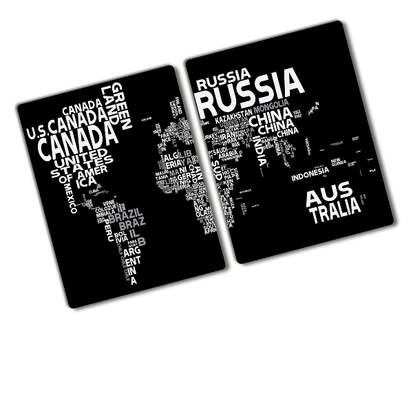 Tocător sticlă Harta subtitrării Mondiale