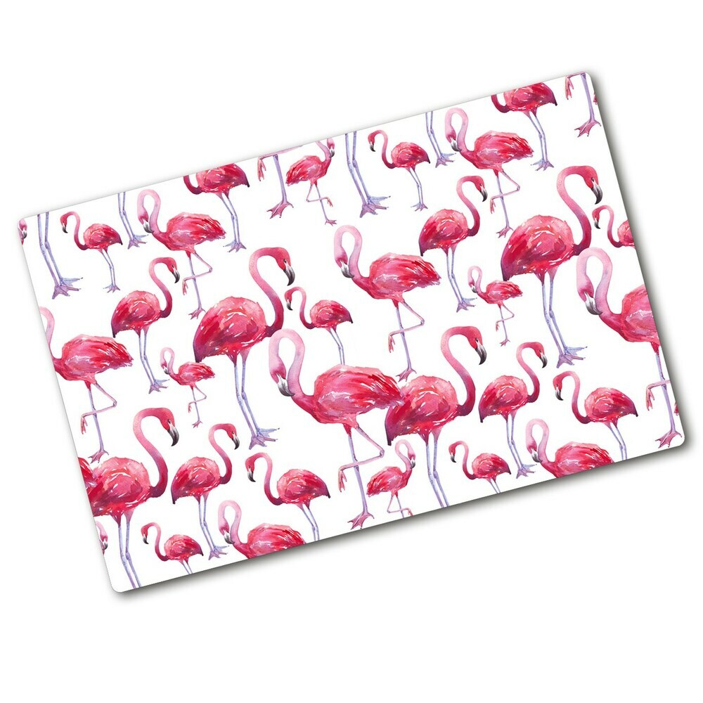 Tocător din sticlă Flamingos
