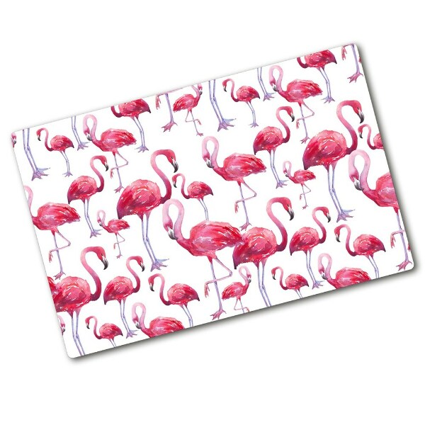 Tocător din sticlă Flamingos