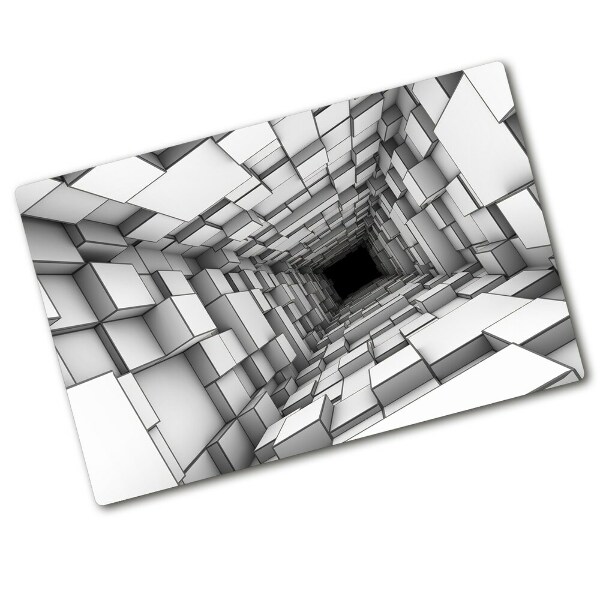 Tocător din sticlă Tunel cu cuburi