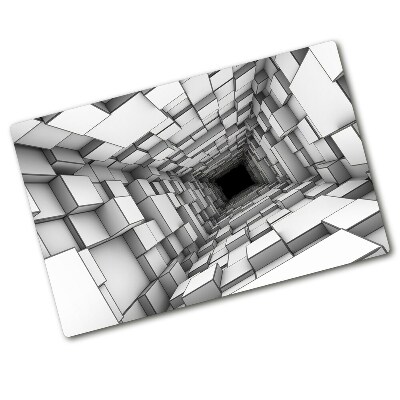 Tocător din sticlă Tunel cu cuburi