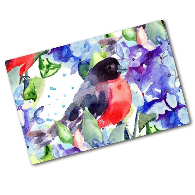 Tocător sticlă Bird și flori