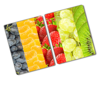 Tocător din sticlă fructe colorate