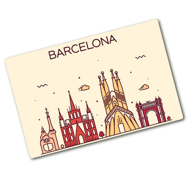 Tocător din sticlă Barcelona calitate inscripție
