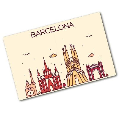 Tocător din sticlă Barcelona calitate inscripție