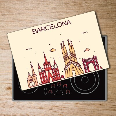 Tocător din sticlă Barcelona calitate inscripție