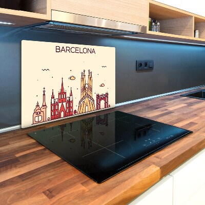 Tocător din sticlă Barcelona calitate inscripție