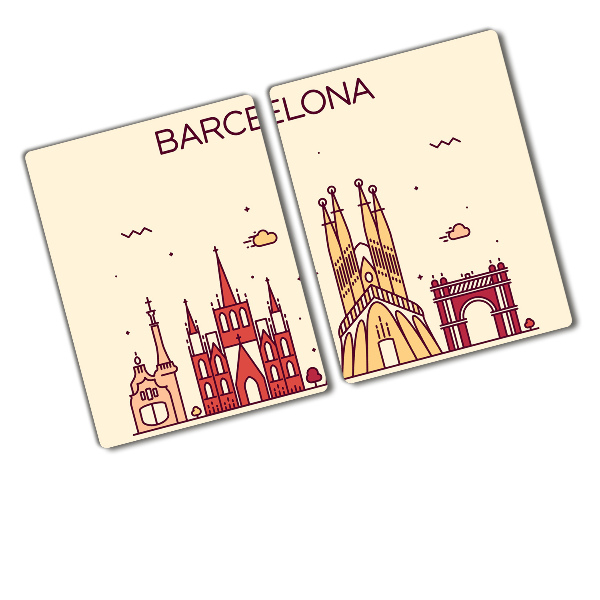 Tocător din sticlă Barcelona calitate inscripție