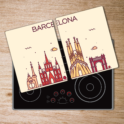 Tocător din sticlă Barcelona calitate inscripție