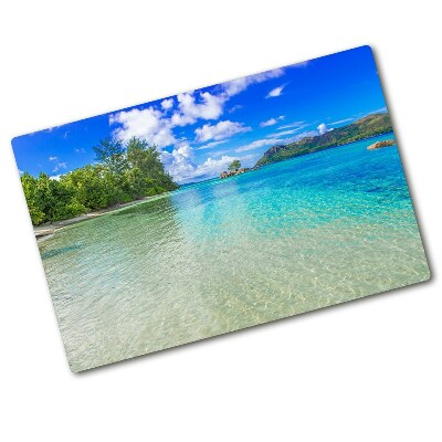 Tocător din sticlă Plaja Seychelles