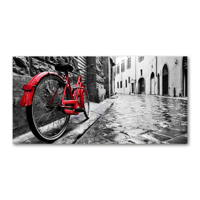 Tablou din Sticlă Bicicletă roșie