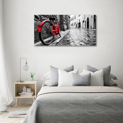 Tablou din Sticlă Bicicletă roșie