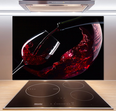 Panou sticla securizata bucatarie Vin rosu