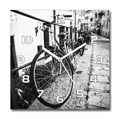 Ceas din sticlă pătrat biciclete urbane
