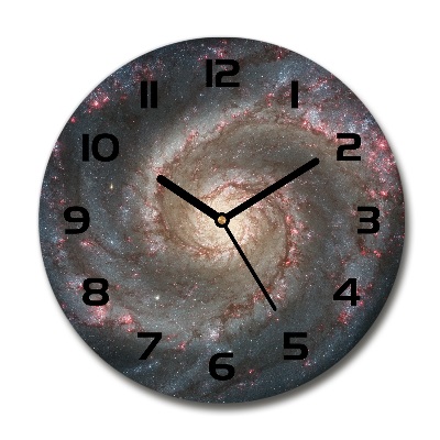 Ceas perete din sticlă rotund Nebuloasă