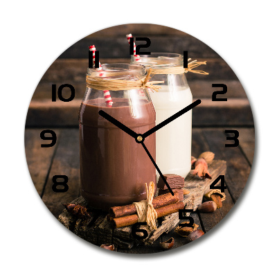 Ceas perete din sticlă rotund Cocktail-uri în borcane