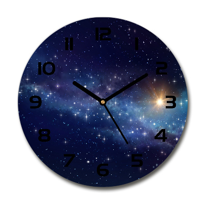 Ceas din sticlă rotund Galaxie