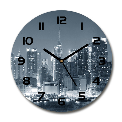 Ceas perete din sticlă rotund Manhattan New York City