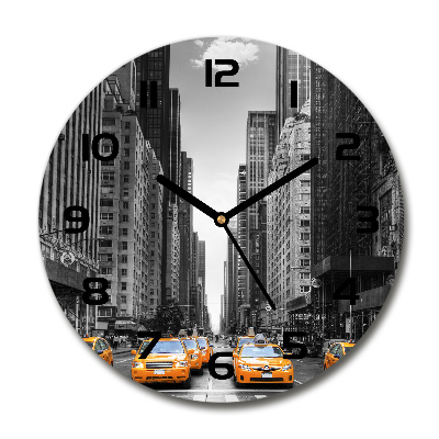 Ceas din sticlă rotund New York taxiuri