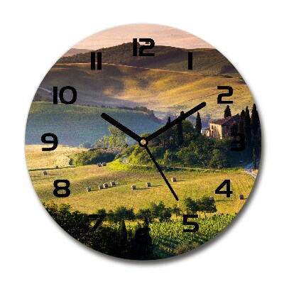 Ceas din sticlă rotund Toscana