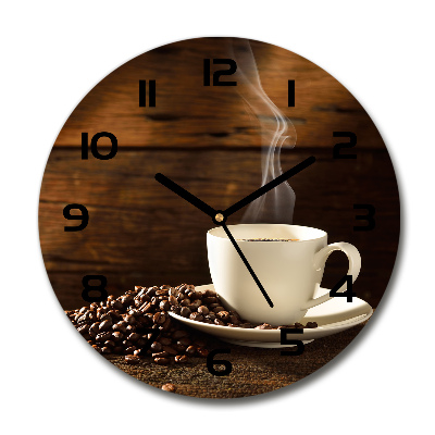 Ceas din sticlă rotund ceașcă de cafea