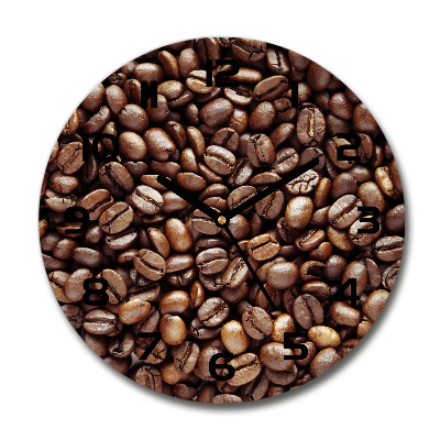 Ceas din sticlă rotund Boabe de cafea