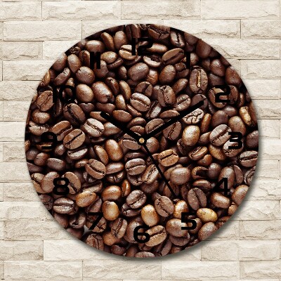 Ceas din sticlă rotund Boabe de cafea