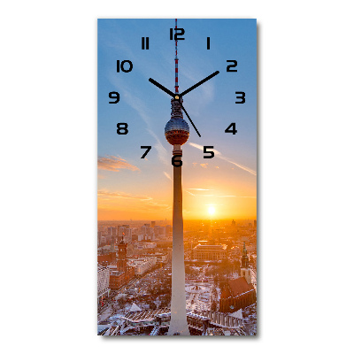 Ceas de sticlă pe perete vertical Turnul televiziunii