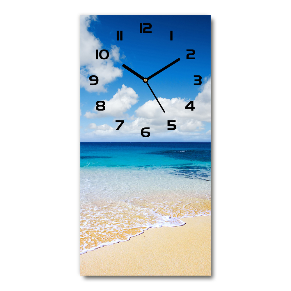 Ceas din sticlă dreptunghiular vertical plaja tropicala