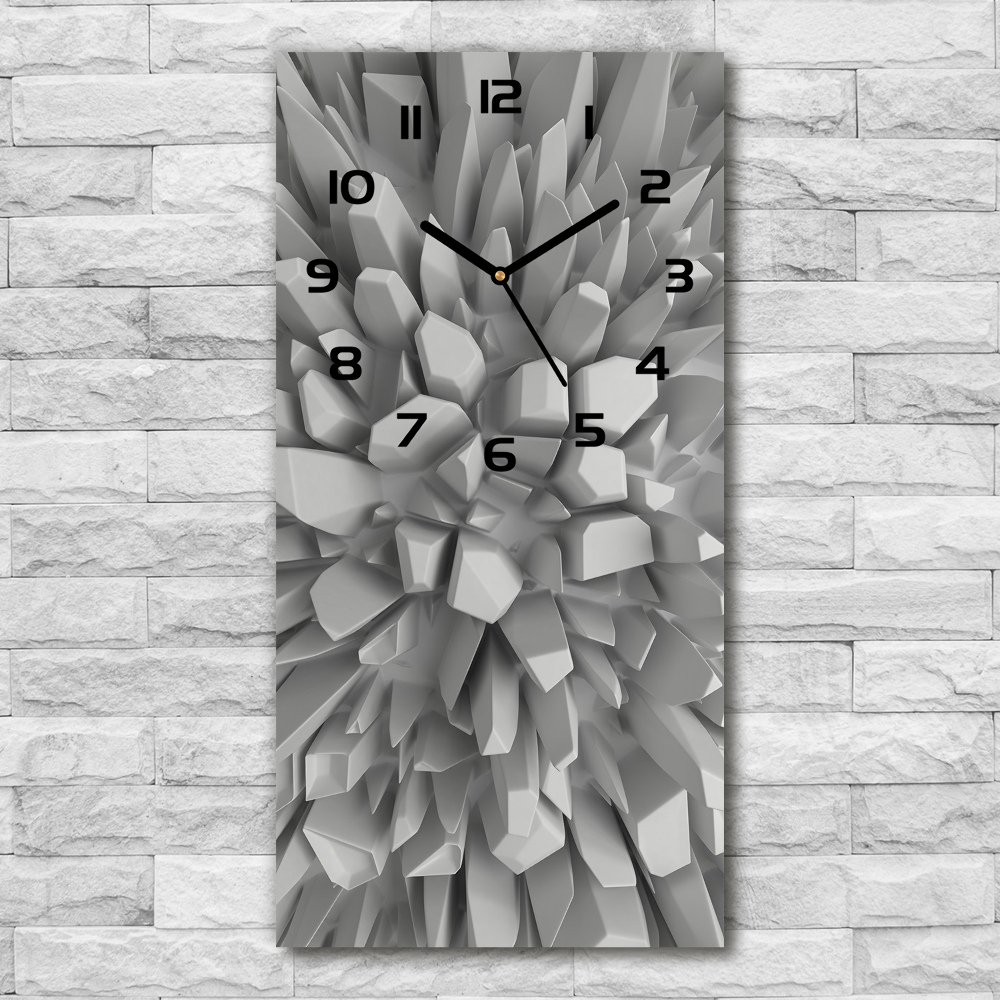 Ceas de sticlă pe perete vertical 3D Abstracție