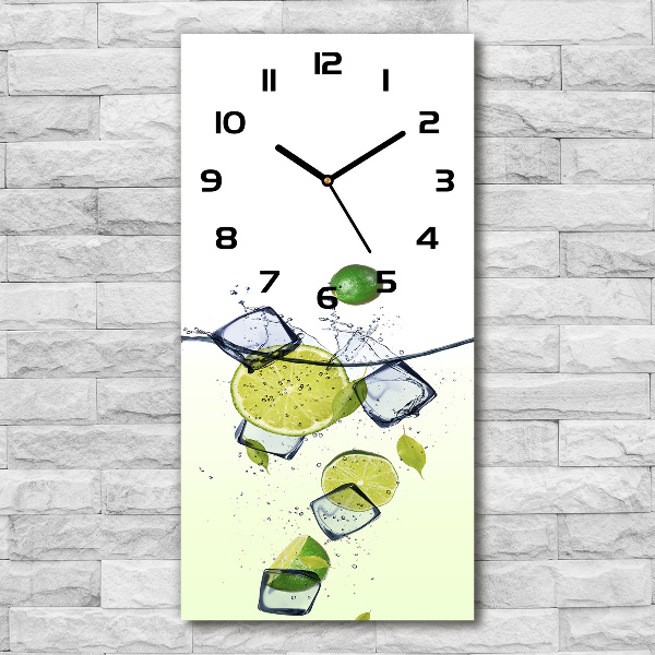 Ceas vertical de perete din sticlă Limes și gheață
