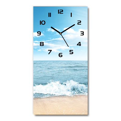 Ceas din sticlă dreptunghiular vertical Plaja și marea