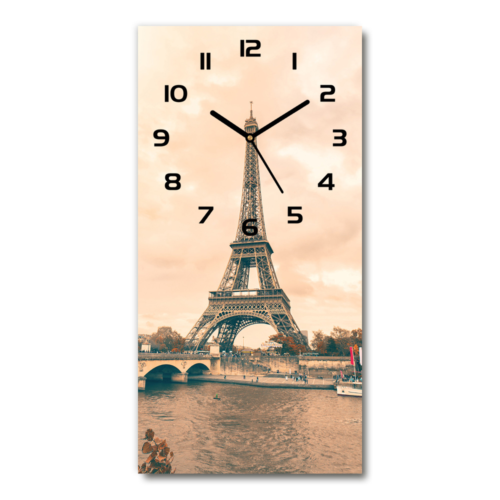 Ceas perete din sticlă dreptunghiular Turnul Eiffel din Paris