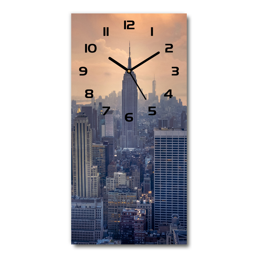 Ceas perete din sticlă dreptunghiular Manhattan New York City