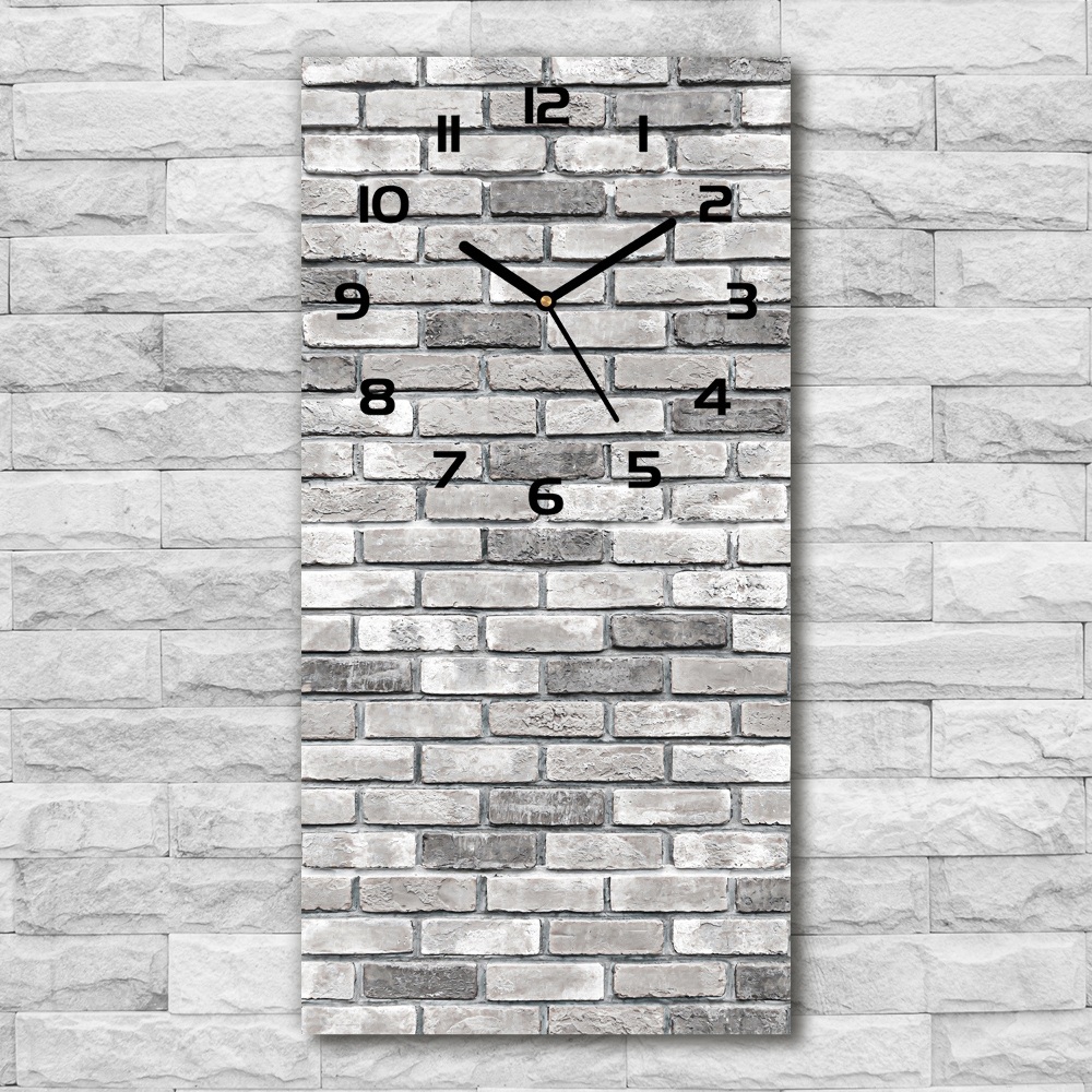 Ceas perete din sticlă dreptunghiular zid de cărămidă