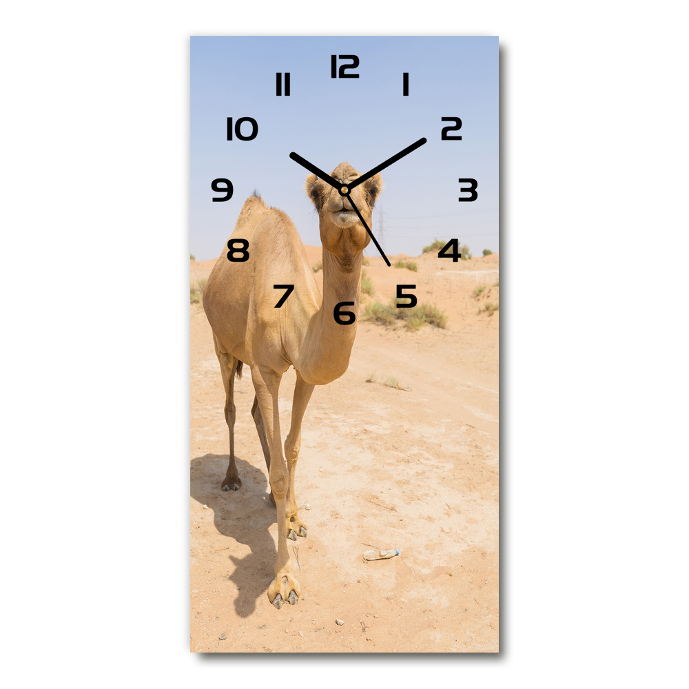 Ceas din sticlă dreptunghiular vertical Camel în deșert