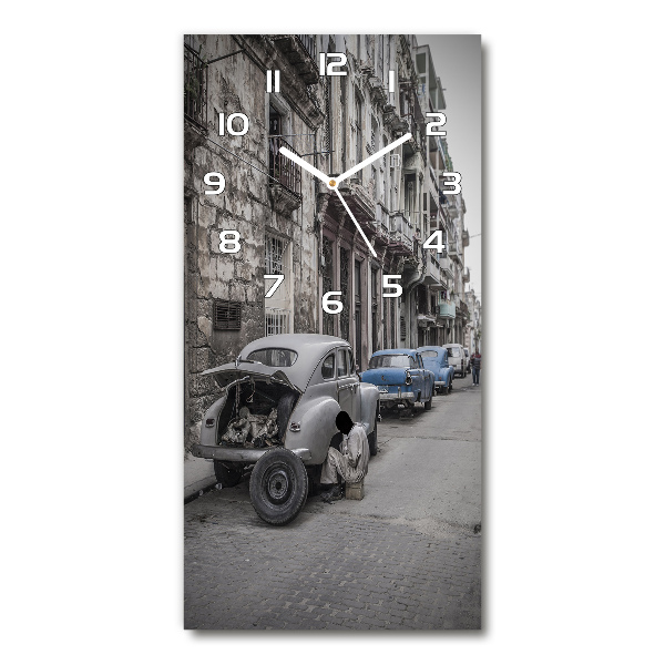 Ceas de sticlă pe perete vertical Havana
