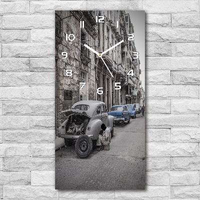 Ceas de sticlă pe perete vertical Havana