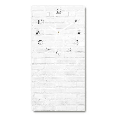 Ceas vertical de perete din sticlă zid de cărămidă