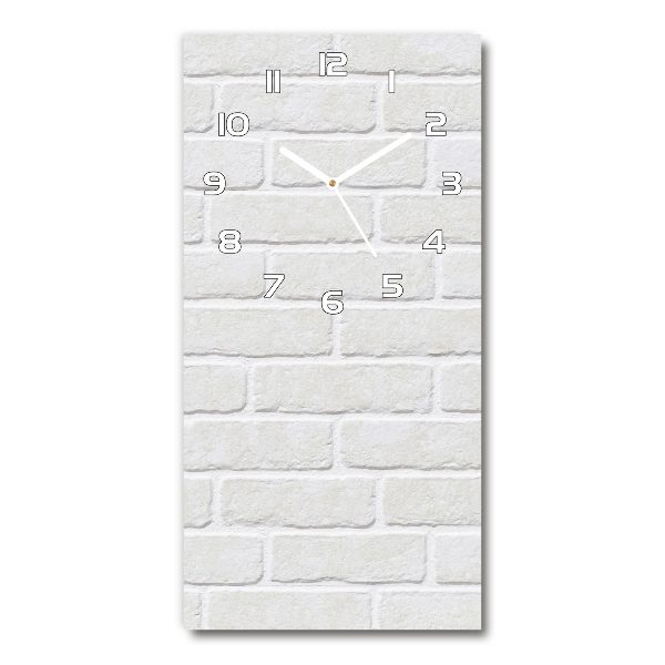 Ceas din sticlă dreptunghiular vertical zid de cărămidă