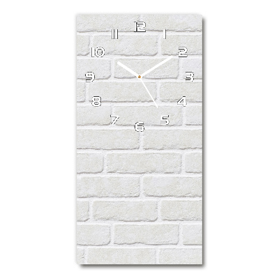Ceas din sticlă dreptunghiular vertical zid de cărămidă
