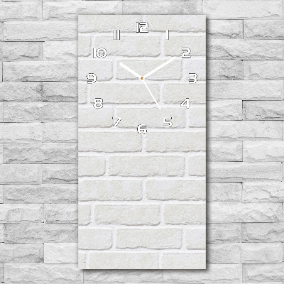 Ceas din sticlă dreptunghiular vertical zid de cărămidă