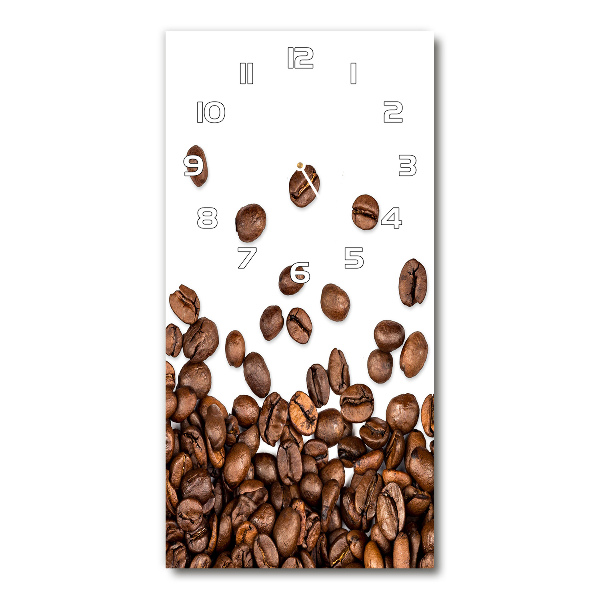 Ceas perete din sticlă dreptunghiular Boabe de cafea